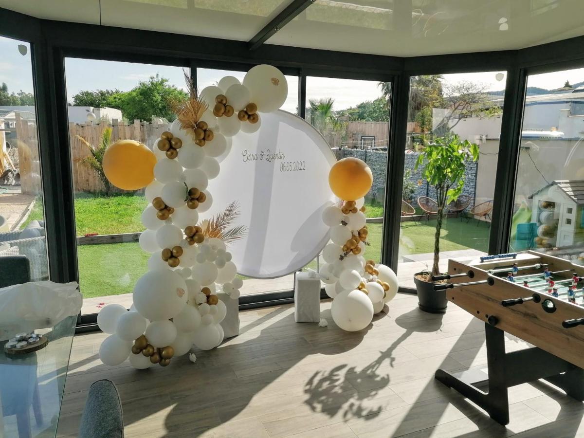 Villa Dali La Garde 260M2 Jacuzzi, Sauna, Piscine, Jardin 500M2, 5 Minutes De La Plage Bagian luar foto